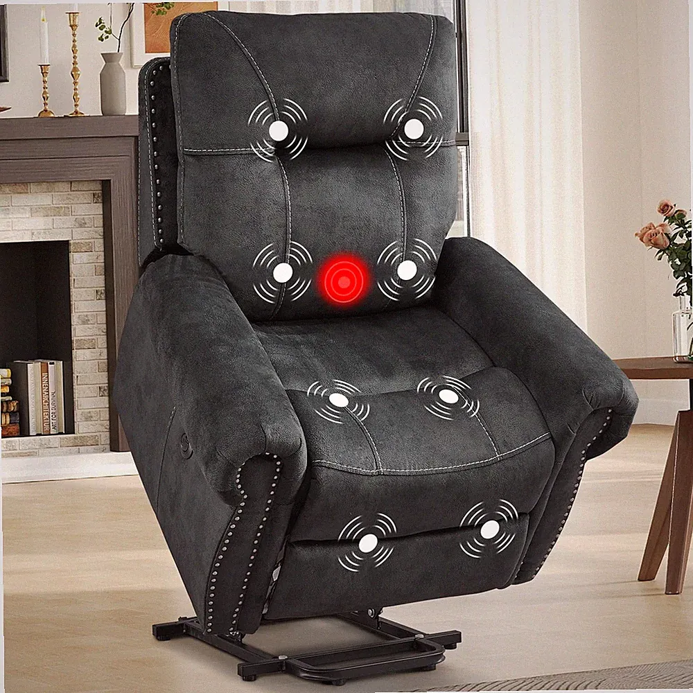 EBELLO Power Lift Recliner Chair with Massage and Heat, Electric Recliner Chair