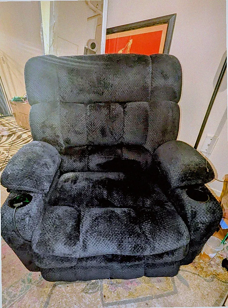 MCombo Navy Recliner Chair | Dual Motor, Power Lift, Massage, Heat, USB Ports