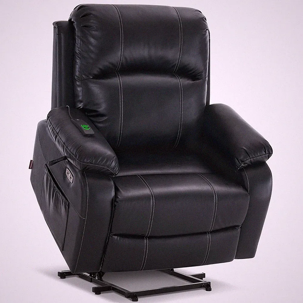 MCombo Small-Wide Power Lift Recliner Chair, Faux Leather R7410