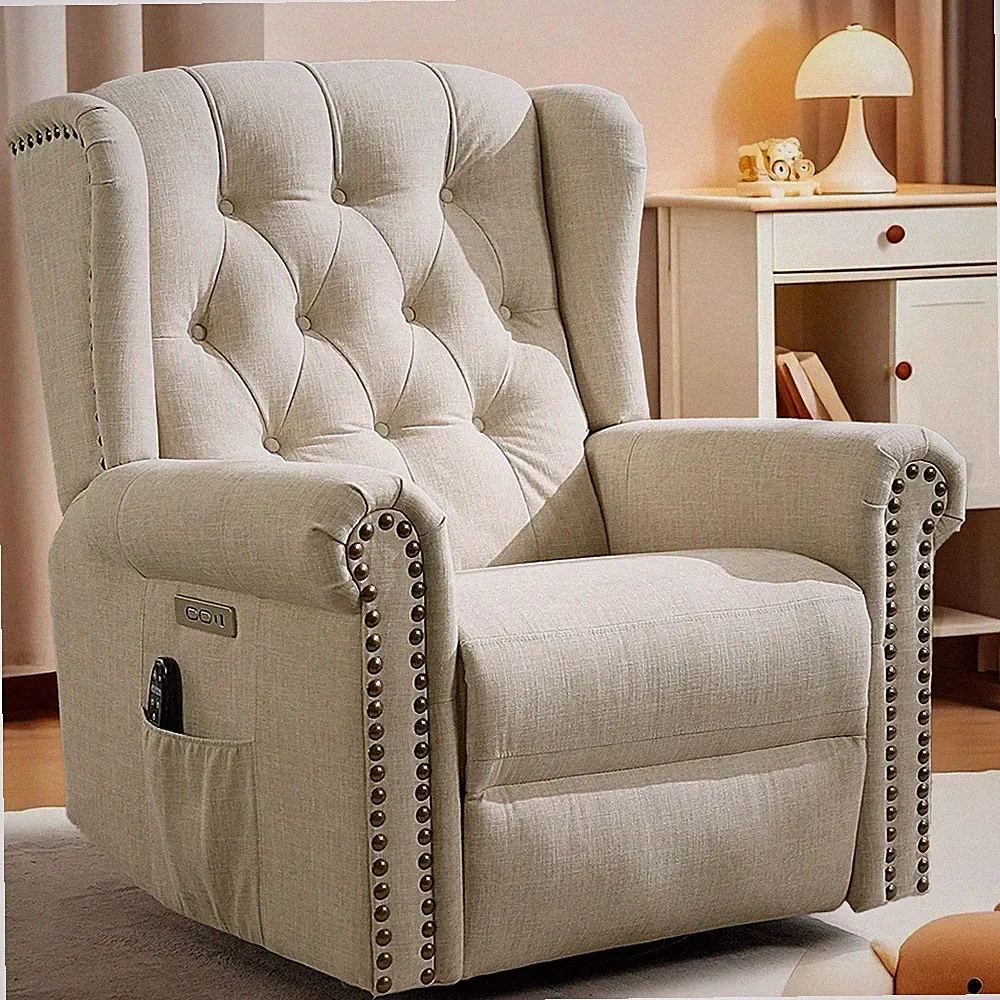 Power Nursery Glider Recliner Chair Electric Swivel Rocker Recliner with Massage