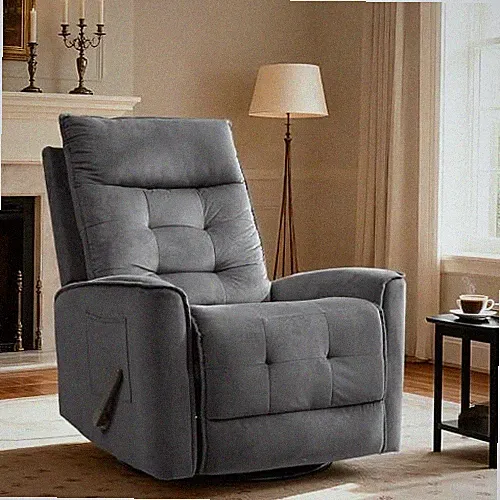 Swivel Rocker Recliner Chair, Rocking Chair, Small Swivel Recliner for Small